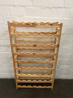 Wooden European Styled Wine Rack (Width: 70m)(Height: 119cm)- A50902