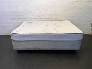 Comfortable Grey Double Mattress with Minor Wear- A53091