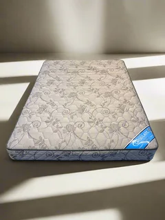 Comfortable Grey Floral Double Mattress - Minor Wear, Excellent Condition- A55048