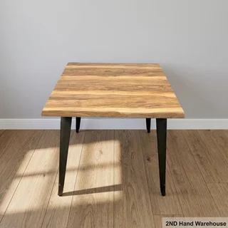 Rustic Chic Solid Wood Dining/Desk Table with Metal Legs- A56826