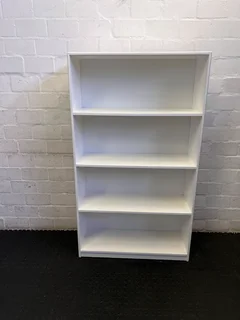 Versatile White 5-Shelf Bookcase- A57011