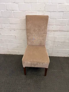 Tan Suede Dining Chair - Price Drop- A47025
