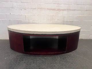 Mahogany Limestone Coffee Table - Reduced - Price Drop- A47396