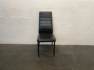 Black Frame Pleather Dining Chair - Price Drop- A43725