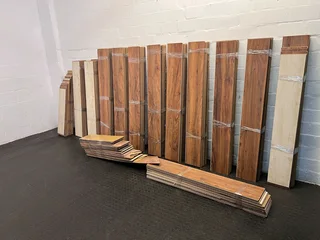 Gently Used Kronos Laminate Flooring - 3 colours, various lengths Job Lot - aprox 100m2- A52740