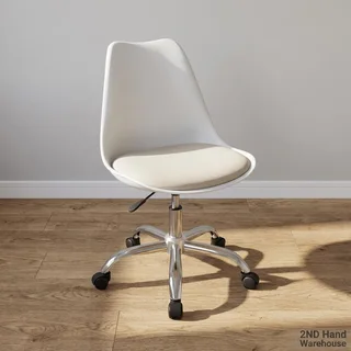 Mid back office chair white- A56905