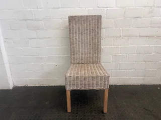 Wicker Whitewash Dining Chair - Price Drop- A46765