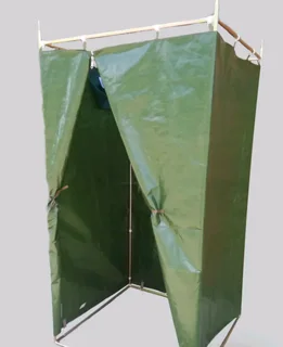 Camping shower cubicle.