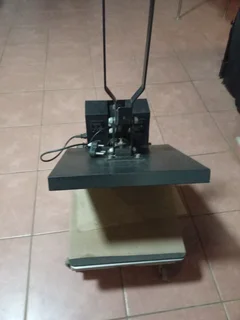 Heat press and Silhouette vinyl cutter.