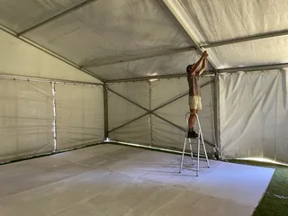 flooring hire for events stage and drapping
