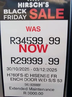 Hisense side by side fridge with water dispenser