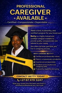 Dependable and caring caregiver with  experience seeking a full or part-time