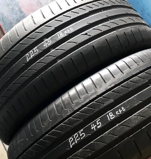 225/45/18×2continental runflat for sale call/whatsApp 0632966190 for more information will fit/balan