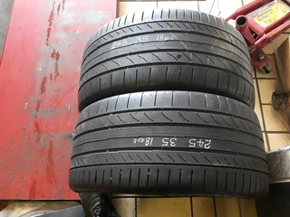 245/35/18×2continental runflat we are selling quality used tyres at affordable prices call/whatsApp.