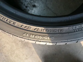 215/40/17×4 Continental and many more tyres sizes available call/WhatsApp 0631966190 for more.