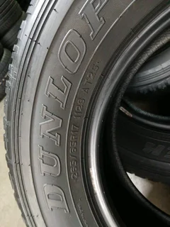 265/65/17 dunlop available will fit and balance call/WhatsApp 0631966190 for details.