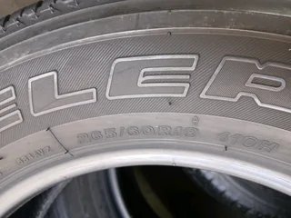 265/60/18 bridgestone and many more tyres available will fit and balance call/WhatsApp 0631966190 .