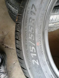 215/55/17 available at affordable prices call/WhatsApp 0631966190 will fit and balance.