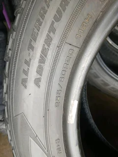 255/60/20 Goodyear available at affordable prices call/WhatsApp 0631966190 will fit and balance.