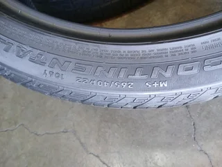 265/40/22 continental and many more tyres sizes available call/WhatsApp 0631966190 for details.