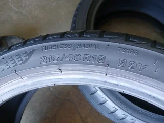 215/40/18 bridgestone turanza available at affordable prices call/WhatsApp 0631966190 for details.