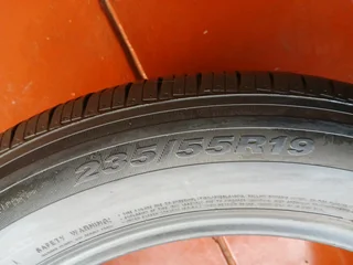 235/55/19 and many more tyres sizes for sqie 3200 a set with fitting and balance included.