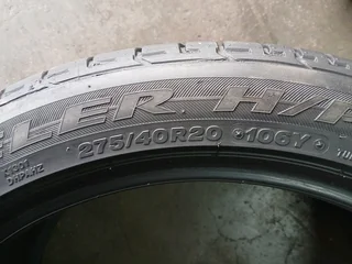 275/40/20 and many more tyres sizes available call/WhatsApp 0631966190 for details.