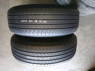 225/60/18 bridgestone available at affordable prices call/WhatsApp 0631966190 for details.