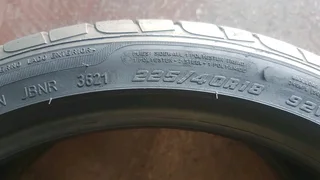 225/40/18 runflat available at affordable prices call/WhatsApp 0631966190 for details.