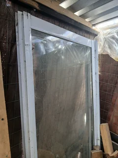 Shower corner unit glass door and panels no floor unit