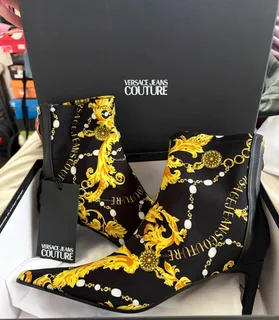Versace Logo Boot Heels