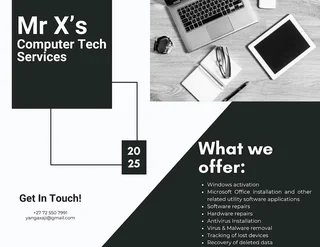 Electronic device repair and other IT related services