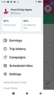 Bolt and indrive driver