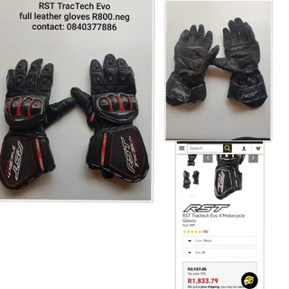 RST TracTech EvoFull leather gloves