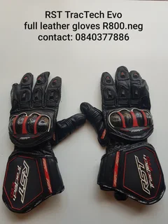 RST TracTech EvoFull leather gloves