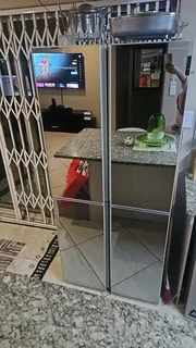 Silver Mirror Kelvinator double door fridge