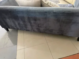 On Sale! Velvet Grey 2/3 Seater Couch Sofa