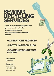 Alterations,Upcycling & sewing leasons