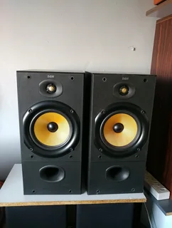 Bowers and Wilkins dm602 loudspeakers with  grill cover