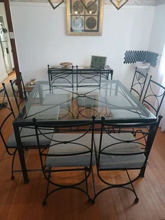 Wrought Iron patio / Dining Room Set for sale with server