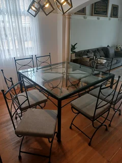 Wrought Iron patio / Dining Room Set for sale with server