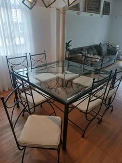 Wrought Iron patio / Dining Room Set for sale with server