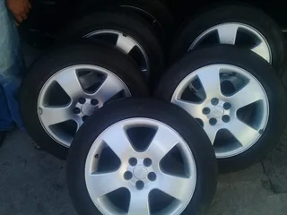 Set of 16inch Audi A3 rims with tyres and spare wheel also same rim with tyre