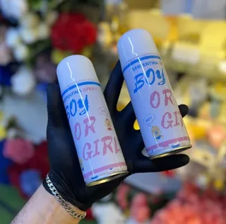 Gender reveal Serpentine Spray (Silly String)