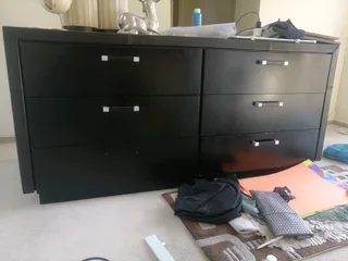 Chest of drawers and mirror