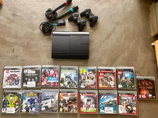 PlayStation 3 Console Bundle + Games + SingStar Mics