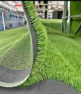 Artificial grass and paving