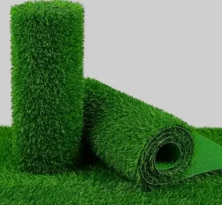 Artificial grass and paving
