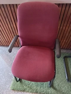 Strong Solid Maroon Chair- Ref Stock No 3163, 3162  Now Selling For Only R300.00
