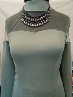 Grey Scuba Dress Ref Stock No G0067 Price Only R 150.00 Size Small